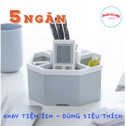 [ HÓT HÓT SHOPEE ] Khay tiện ích hình lục giác 5 ngăn nhựa Việt Nhật (MS: 1337)