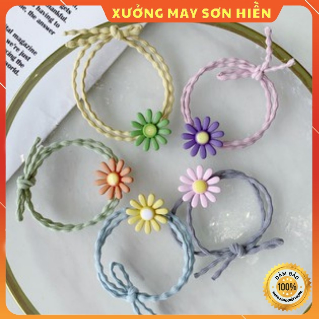 Chun Buộc Tóc Siêu Xinh Chun Buộc Tóc Daisy Hoa Cúc