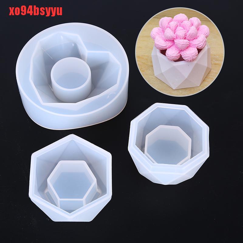 Khuôn Silicon Làm Giá Đỡ Đèn Cầy DIY Hình Chậu Hoa Xo94Bsyu
