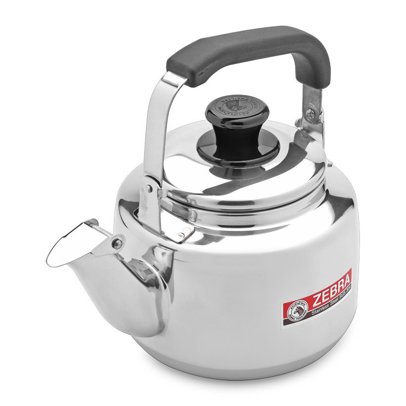 Ấm đun nước inox 304 Zebra Thái Lan 4.5l-113522. Dòng cao cấp, có còi reo, dùng được bếp từ