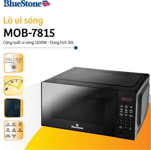 Đĩa lò vi sóng điện tử BLUESTONE MOB-7815 -20 lít