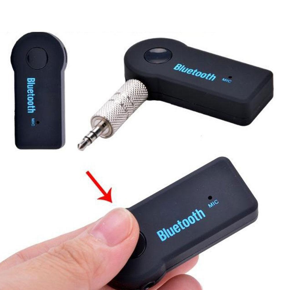 Wireless Bluetooth 3.5mm AUX Audio Stereo Music Car Adapter Mic Black Recei M4K4