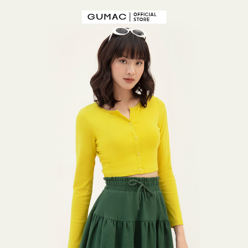[Mã WABR2711 giảm 10% đơn 250K] Chân váy nữ xòe lưng thun GUMAC kiểu dáng vintage màu xanh VB3119 | BigBuy360 - bigbuy360.vn
