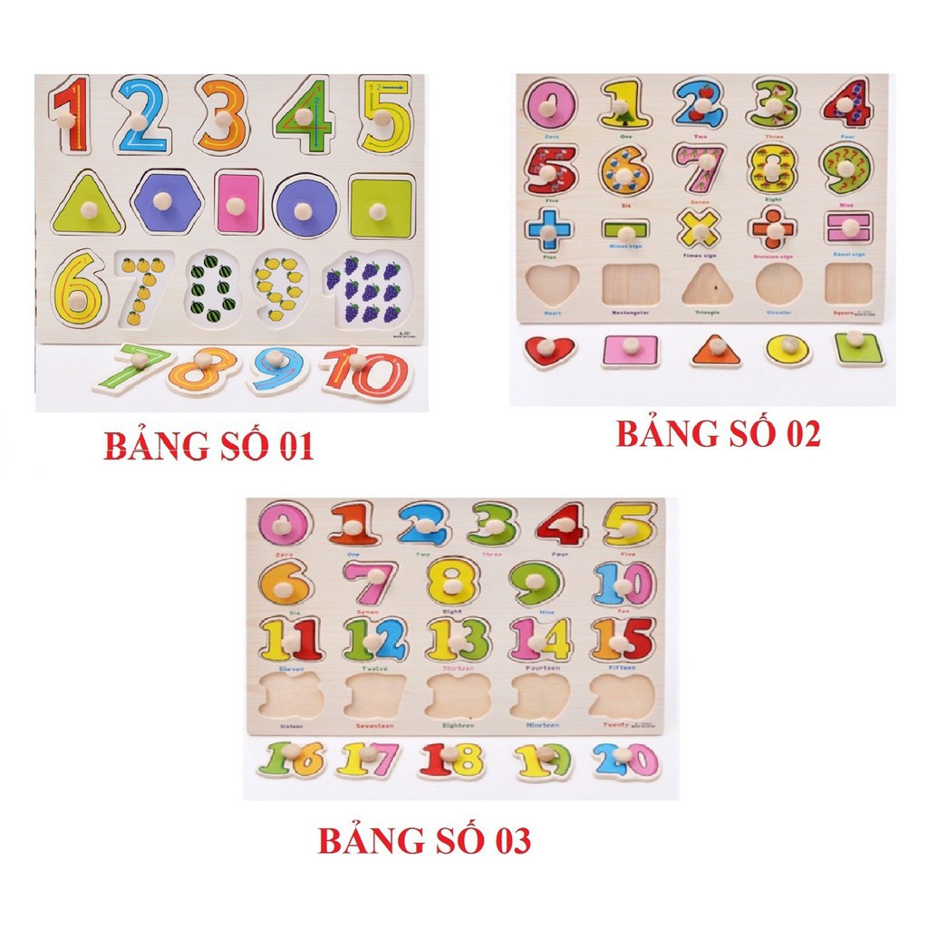 Đồ chơi bảng núm gỗ loại 20x30 cm nhiều chủ đề cho bé