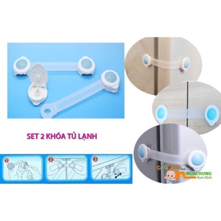 SET 2 MÓC KHOÁ CỬA TỦ LẠNH TIỆN ÍCH