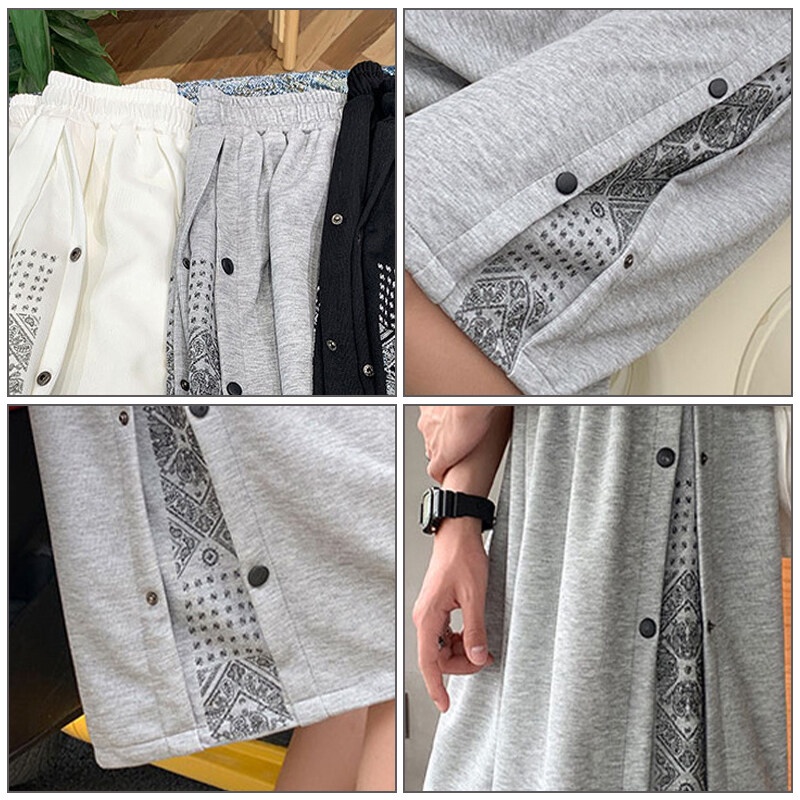 Quần short AOKANG thể thao chơi bóng rổ chất liệu cotton dáng rộng cài nút thời trang cho nam