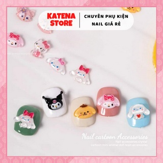 Charm Gấu, Thỏ, Mèo, Kuromi trang trí móng tay xinh xắn DIY