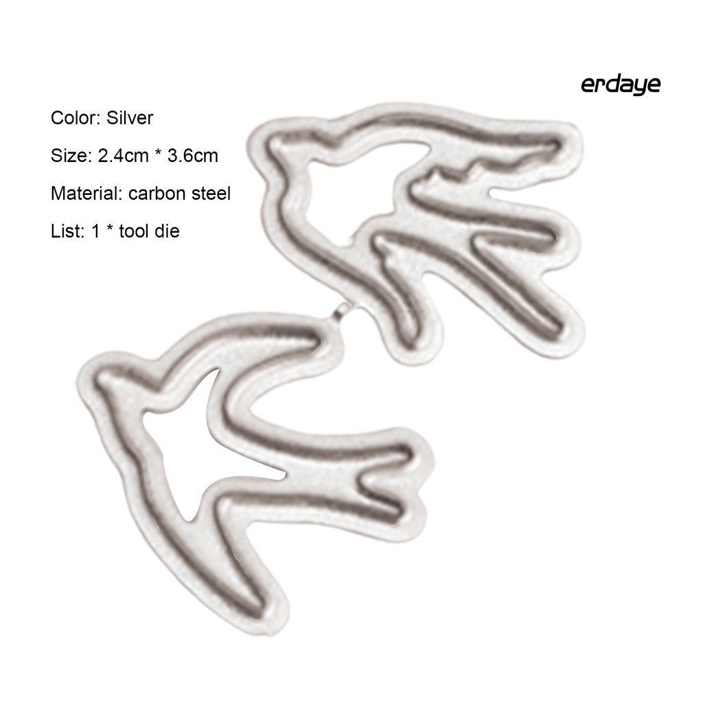 Khuôn cắt giấy làm từ thép carbon hình chú chim trang trí sổ nhật ký đẹp mắt