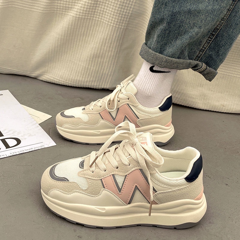 Giày sneaker Thể Thao Đế Dày Phối Lưới Thoáng Khí Thời Trang Cho Nữ 2022