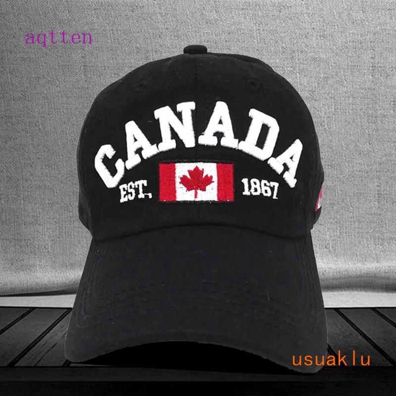 Mũ lưỡi trai họa tiết lá cờ Canada có thể điều chỉnh được phong cách hiphop cho nam