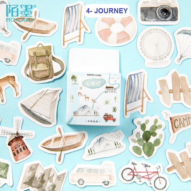 Hộp 45 sticker trang trí planner scrapbook