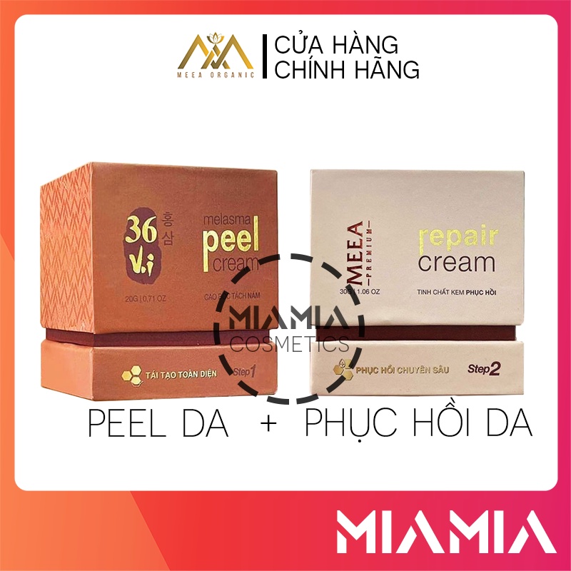 Combo Peel Da Tảo Sâm 36 Vị + Kem Face Phục Hồi Da HA MeeA Organic