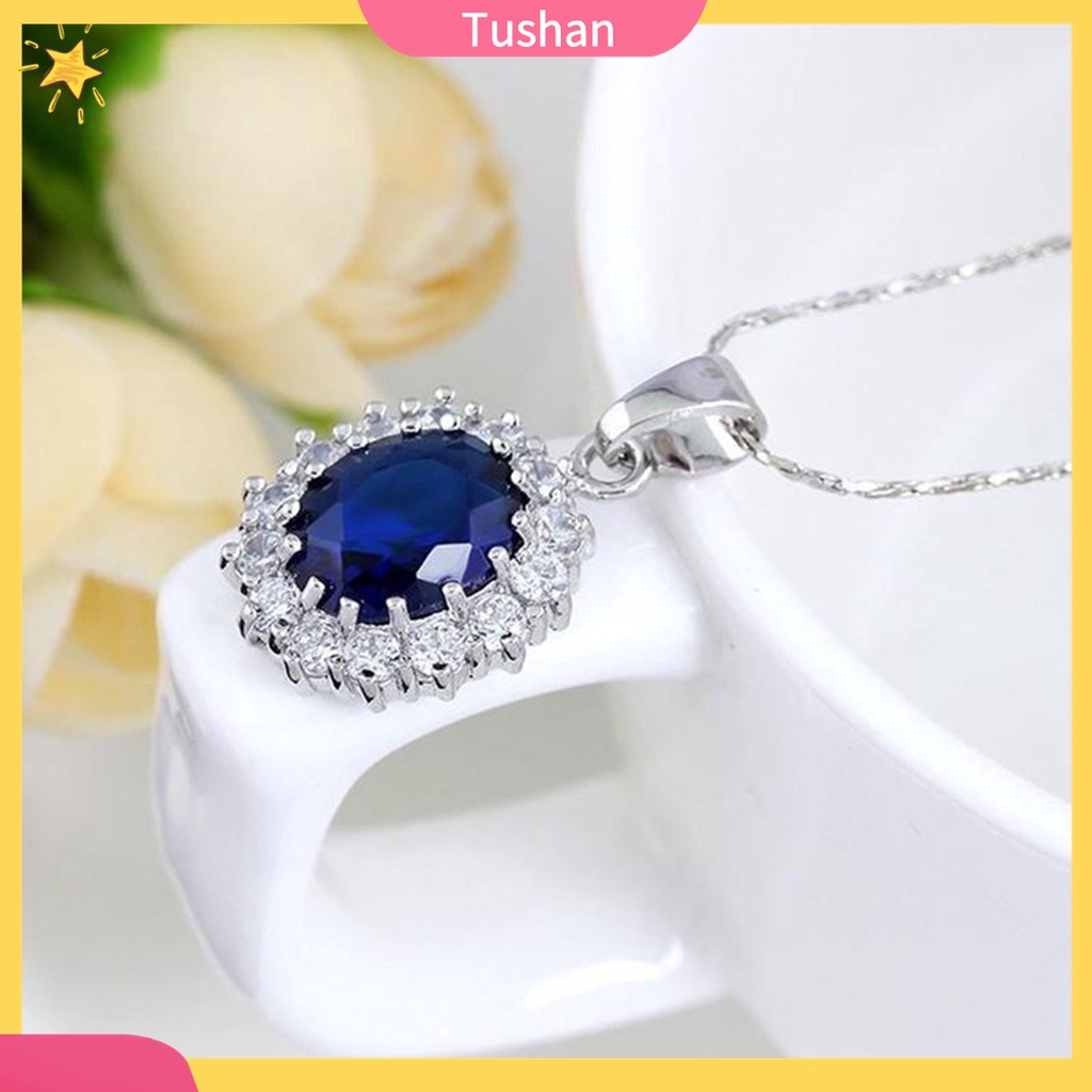 Vòng cổ Đính Đá Sapphire Giả Thời Trang Cho Cuộc Sống Hàng Ngày
