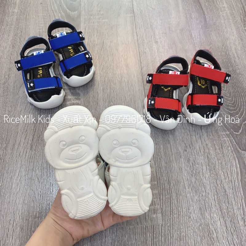 Sandal 3 màu đế hình gấu cho bé