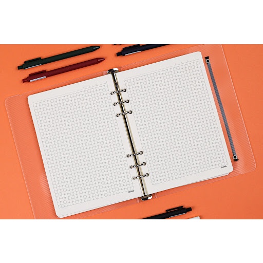 Sổ Binder File Caro - Dot - Kẻ Ngang nhựa kẹp còng  khổ A5 (148 x 210) mm - 100 tờ