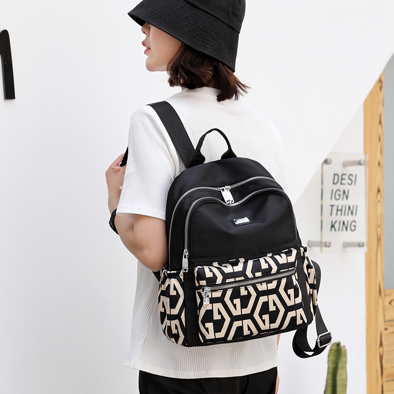 Ba Lô Nữ Nhỏ Gọn Phong Cách Hàn Quốc, Nhiều Ngăn, Chống Thấm Nước, Đựng Vừa Giấy A4 Và Ipad