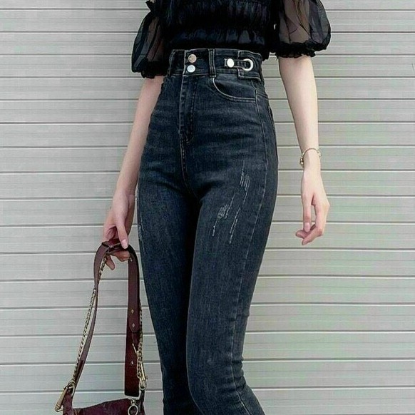 Quần Jean Nữ ôm body đẹp vải co dãn cao cấp-Black Fashion Shop-qn624
