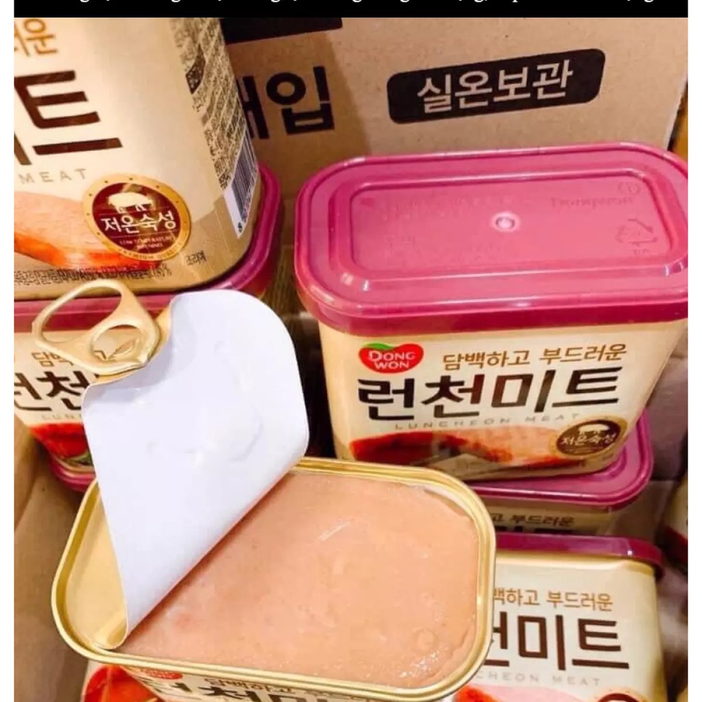 [GIÁ TỐT] Thịt hộp Dongwon The Luncheon Meat 340g-Cung cấp đạm nhanh và chất lượng