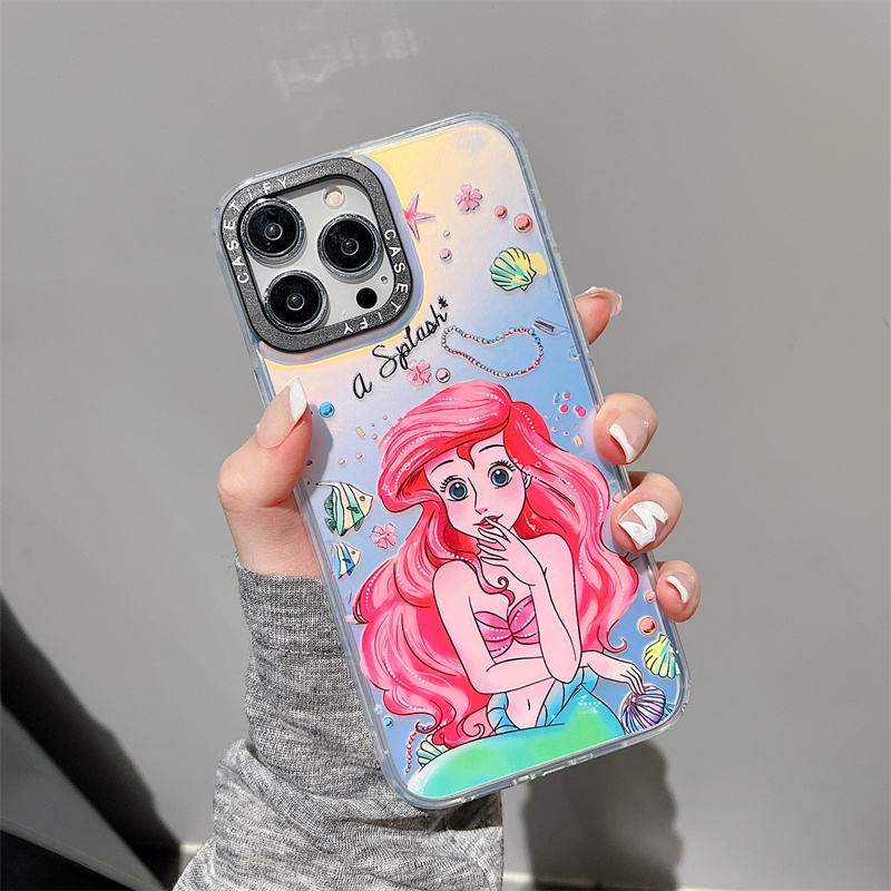 Ốp Điện Thoại Màu Laser In Họa Tiết Công Chúa Disney Cho iPhone 14 Pro Max 13 Pro Max 11Promax 12ProMax XS Max