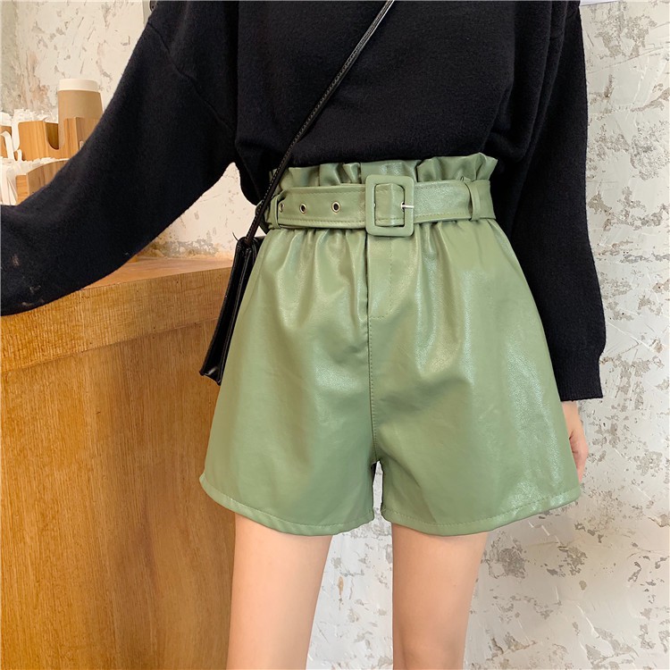 Quần Đùi Da Pu Ống Rộng Thời Trang Cho Nữ | BigBuy360 - bigbuy360.vn