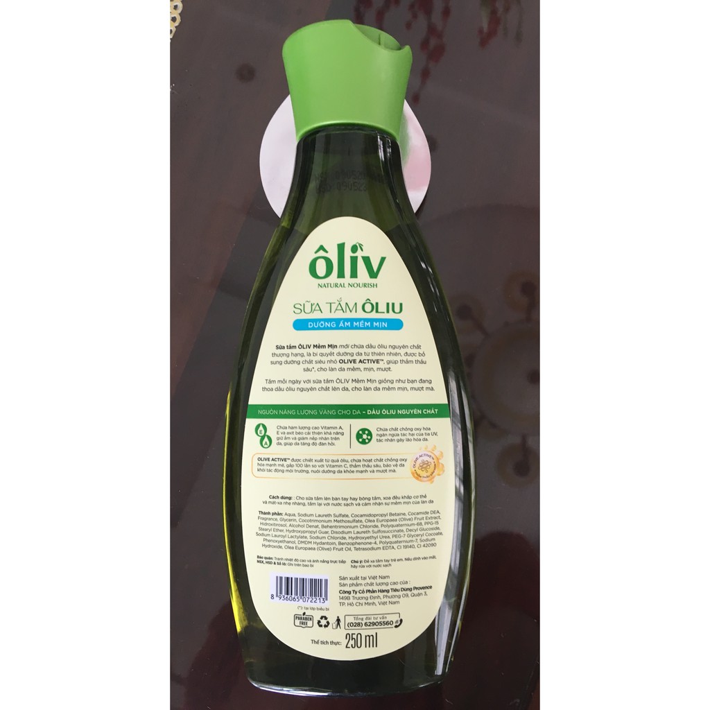 Sữa tắm oliu dưỡng ẩm mềm mịn Ôliv (250ml)