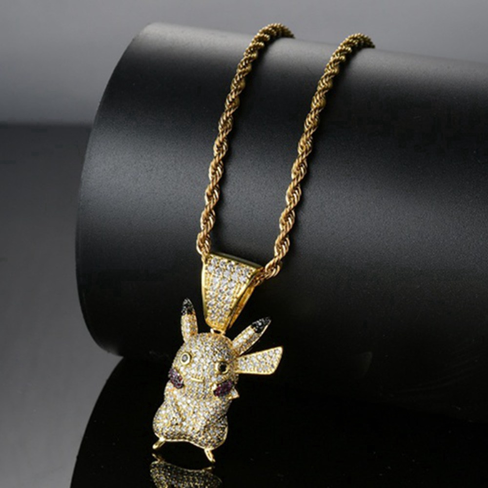 Vòng cổ mặt hình nhân vật hoạt hình Pikachu dễ thương cho nam và nữ