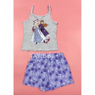 Set áo dây quần đùi elsa cho bé gái
