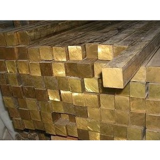 Thanh đồng vàng 10x10mm Dài 1m