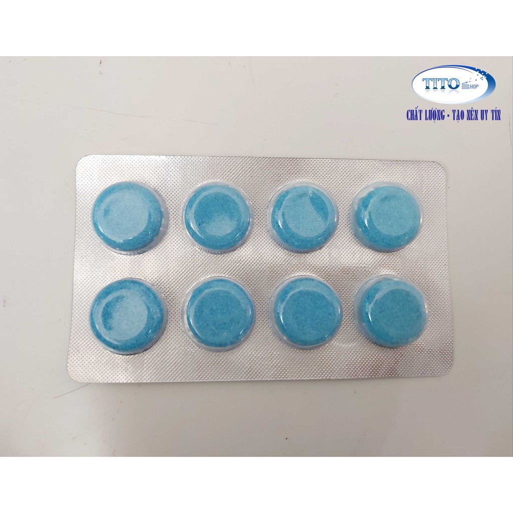 Vỉ 8 viên sủi nước rửa kính ô tô siêu sạch - Hàng loại 1