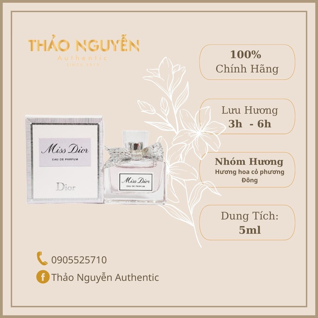Nước hoa mini nữ Miss Dior 2021 - Hàng chính hãng Pháp