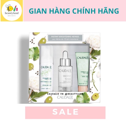 Sét dưỡng trắng sáng da caudalie vinoperfect