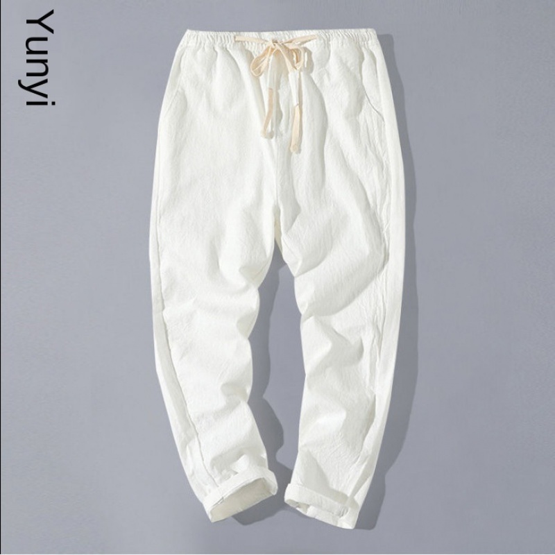 Quần dài vải ống rộng mỏng 9 tấc thời trang mùa hè trẻ trung cho nam