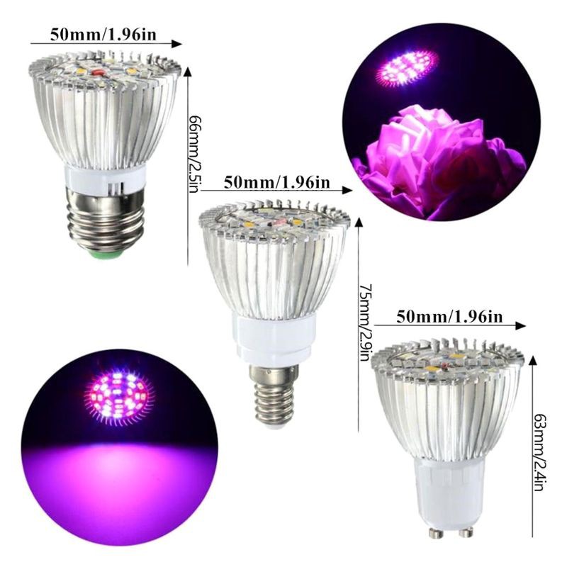 Đèn Led Quang Phổ E27 Gu10 E14 18 / 28 Bóng