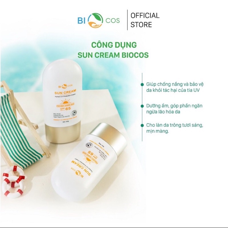 Kem Chống Nắng BIOCOS Sun Cream SPF65+++