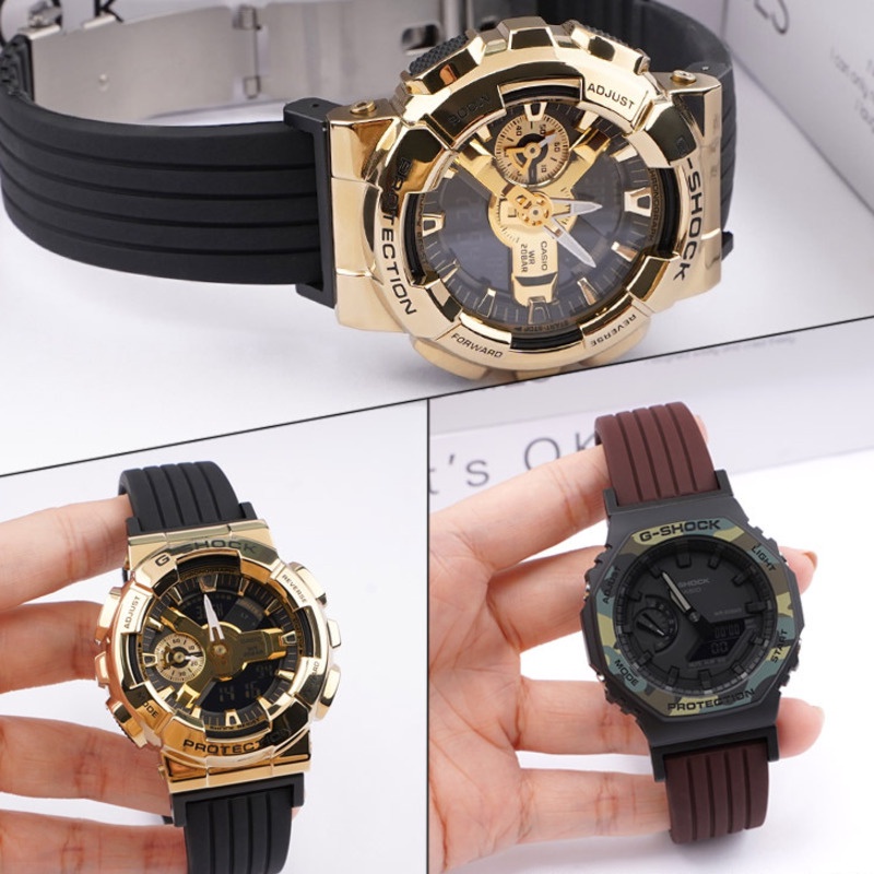 YIFILM Dây Đeo Silicon Màu Trơn Chống Trầy Xước Cho Đồng Hồ Casio GA110 / DW5600 / GA2100 GA-110 GA-2100
