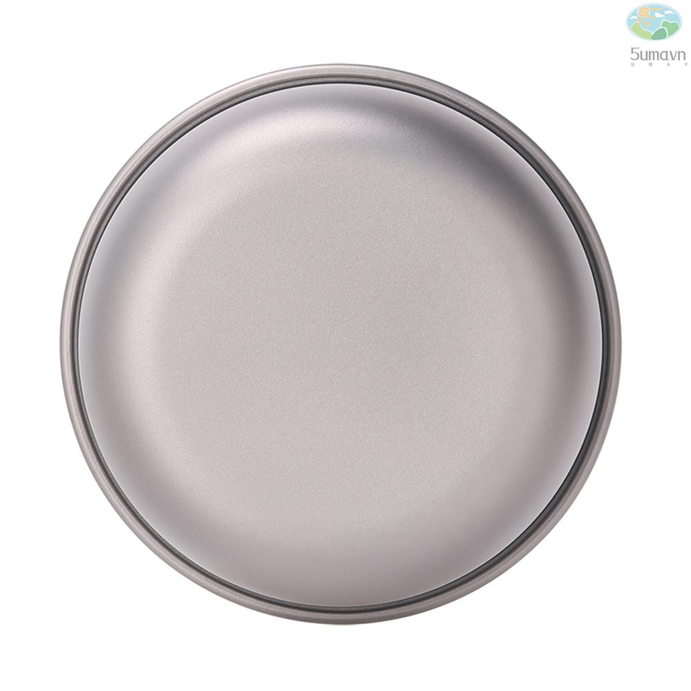 Lixada Titanium Bowls 360ml/480ml/620ml/710ml/1000ml Fruit Vegetable Dinner Bowl Plate Food Container for Home Outdoor Camping Hiking Picnic