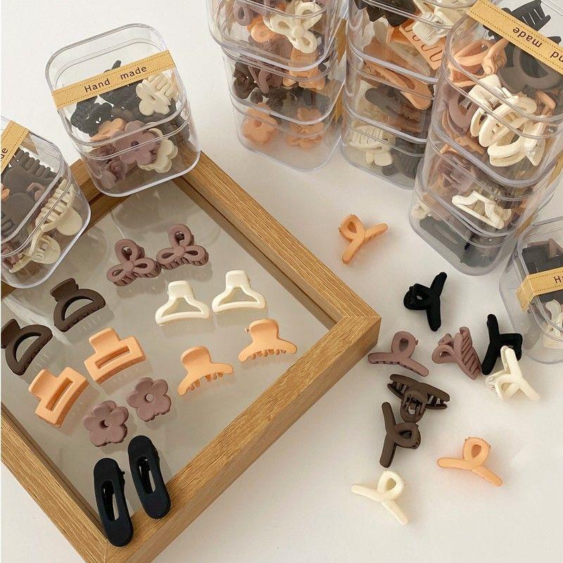 Kẹp Tóc Nhỏ Bằng Nhựa Nhám Phong Cách Hàn Quốc Thanh Lịch Thời Trang Cho Nữ