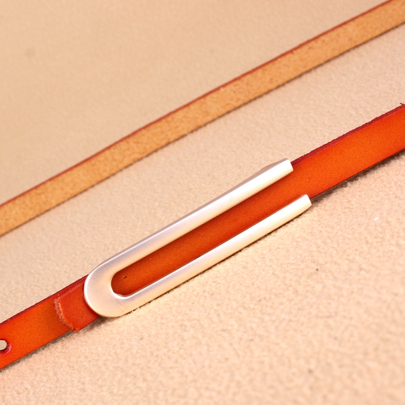 Thắt Lưng Hai Lớp Bằng Da Bò Mỏng Phong Cách Hàn Quốc Thời Trang Cho Nữ