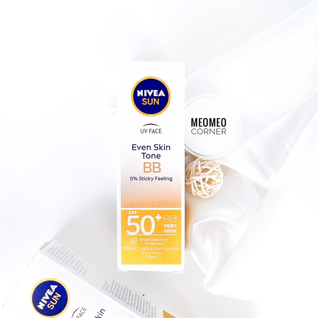 [Bản Úc]Kem chống nắng Nivea Sun UV Face Soothing Sensitive / BB cream / Shine Control SPF50