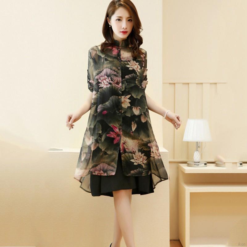 Đầm chiffon hai dây dáng suông thời trang dành cho nữ đầm hoa váy hoa nhí | BigBuy360 - bigbuy360.vn