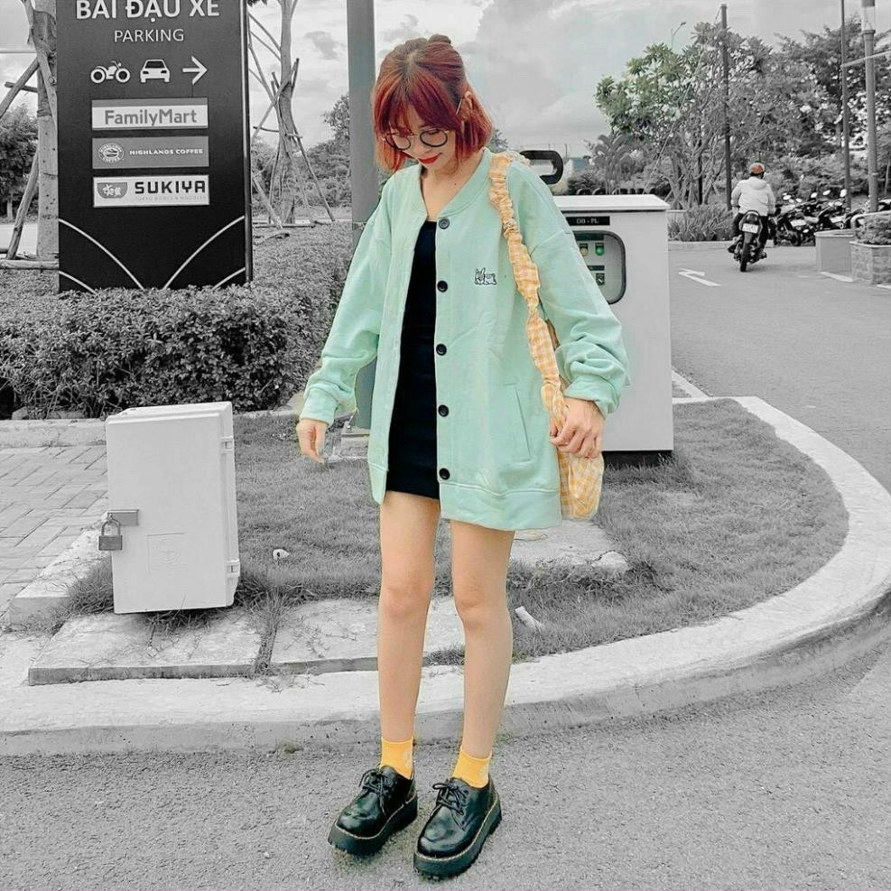 Áo khoác nỉ bông Cardigan Thêu Chó Áo chống nắng thời trang - VinP Fashion | BigBuy360 - bigbuy360.vn