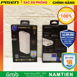 Sạc dự phòng PISEN Pro All 20000mAh , 22.5W (2xQC, 1xPD, Lightning ) TS-D274 _ Hàng chính hãng