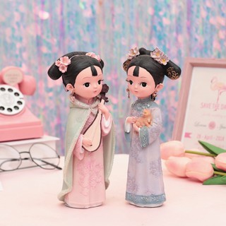 (04 mẫu) Tượng chibi thiếu nữ cổ trang 3D - mẫu 03