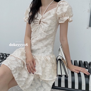 Váy cổ yếm đuôi cá 585