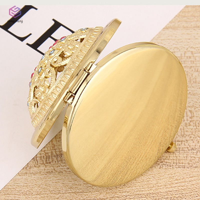 [Hàng mới về] Gương trang đIểm bỏ túi hình tròn hai mặt đính đá long lanh