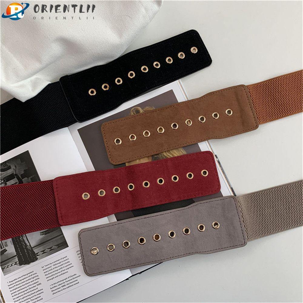 Fashion Waist Belts For Coat Sweater Leather Strap Wide Belt Woman Elastic Luxurious For Down Jacket Dress Waist