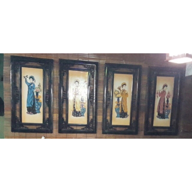 Tranh sứ tố nữ Bát Tràng