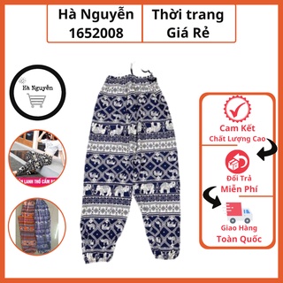 Quần lanh thổ cẩm ⚡ GIÁ TỐT NHẤT ⚡ quần lanh dáng dài Alibaba ra nắng vô tư không sợ đen da