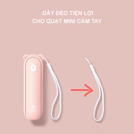 Dây treo quạt mini cầm tay F8 Jisulife tiện lợi