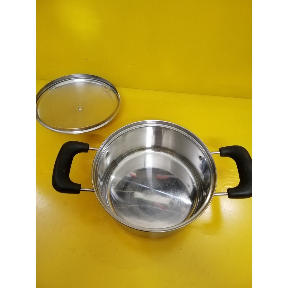 Nồi inox nội địa Nhật, size 21cm, cao 10cm (mã 789), Dùng được bếp từ